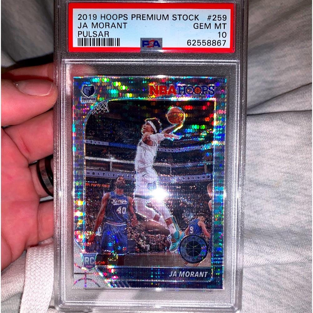 2019 Hoops Premium Stock Pulsar Ja Morant Rookie Card PSA 10 !